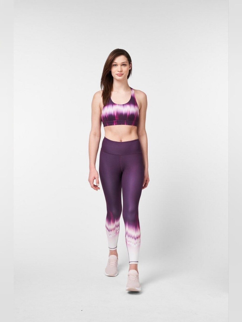 FWD Medium Women's 7/8 Training Leggings Purple OmbrƩ Wave High Rise